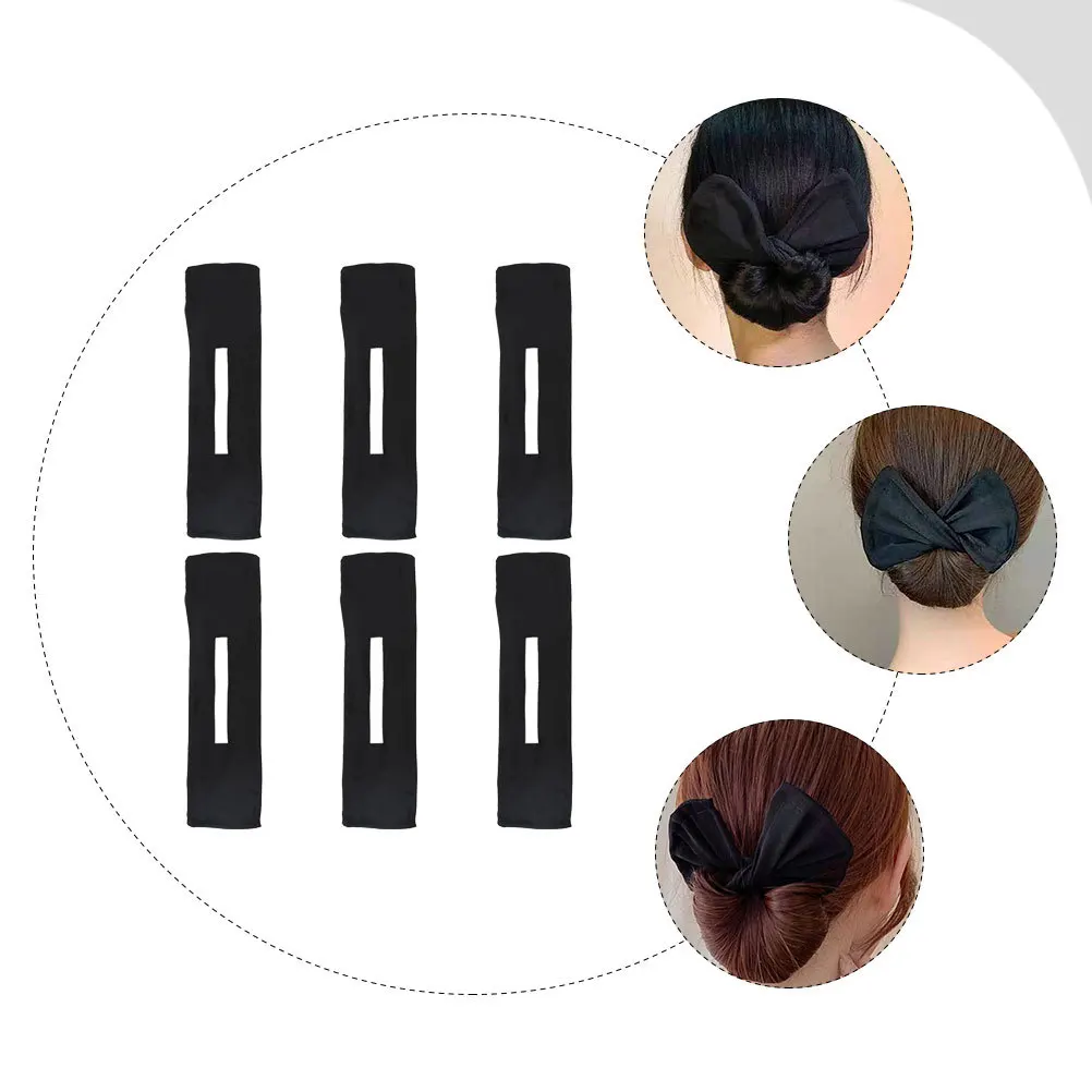 

6pcs Bun For Women, Easy Styling Tool, Durable Stretchy Hair Wrap, Instant Bun Maker, Rotating Hairband, Hair Accessory