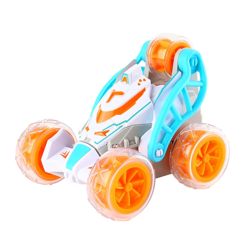 Delin Flip Mini Stunt Dump Truck Verlichting Muziek Spray Drie-in-één speelgoed Afstandsbediening Auto Volwassen kinderspeelgoed Cadeau.