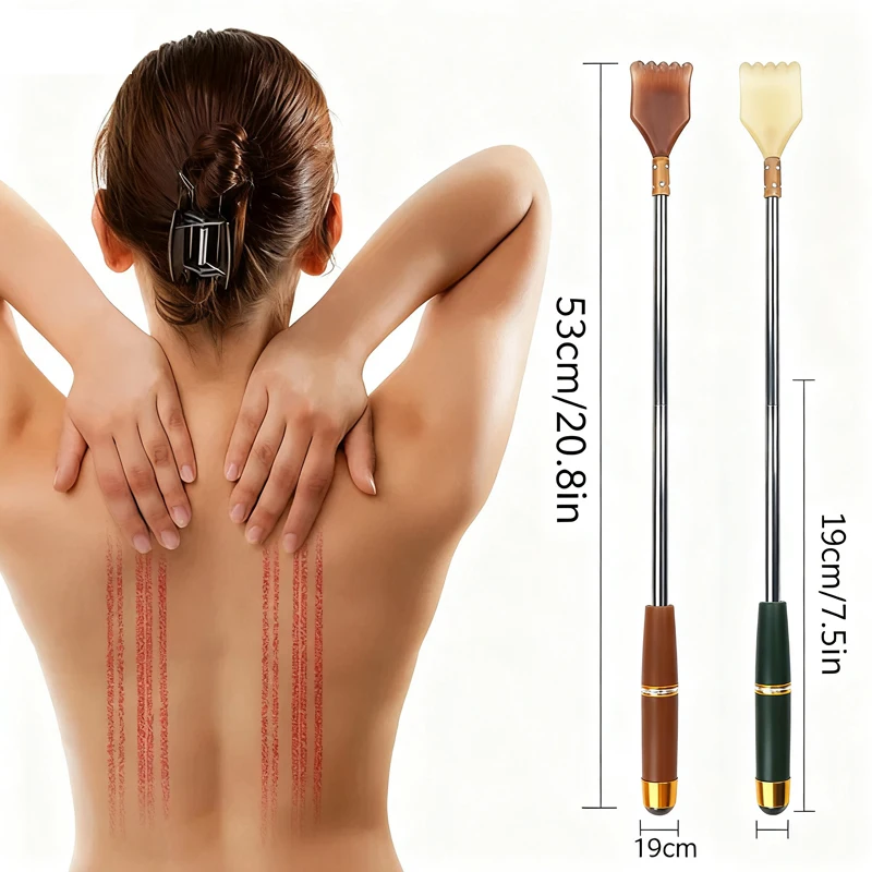 1pc Extendable Magnetic Ball Hackle Back Scratcher With Magnet Telescopic Scratching Backscratcher Massager Back Scraper