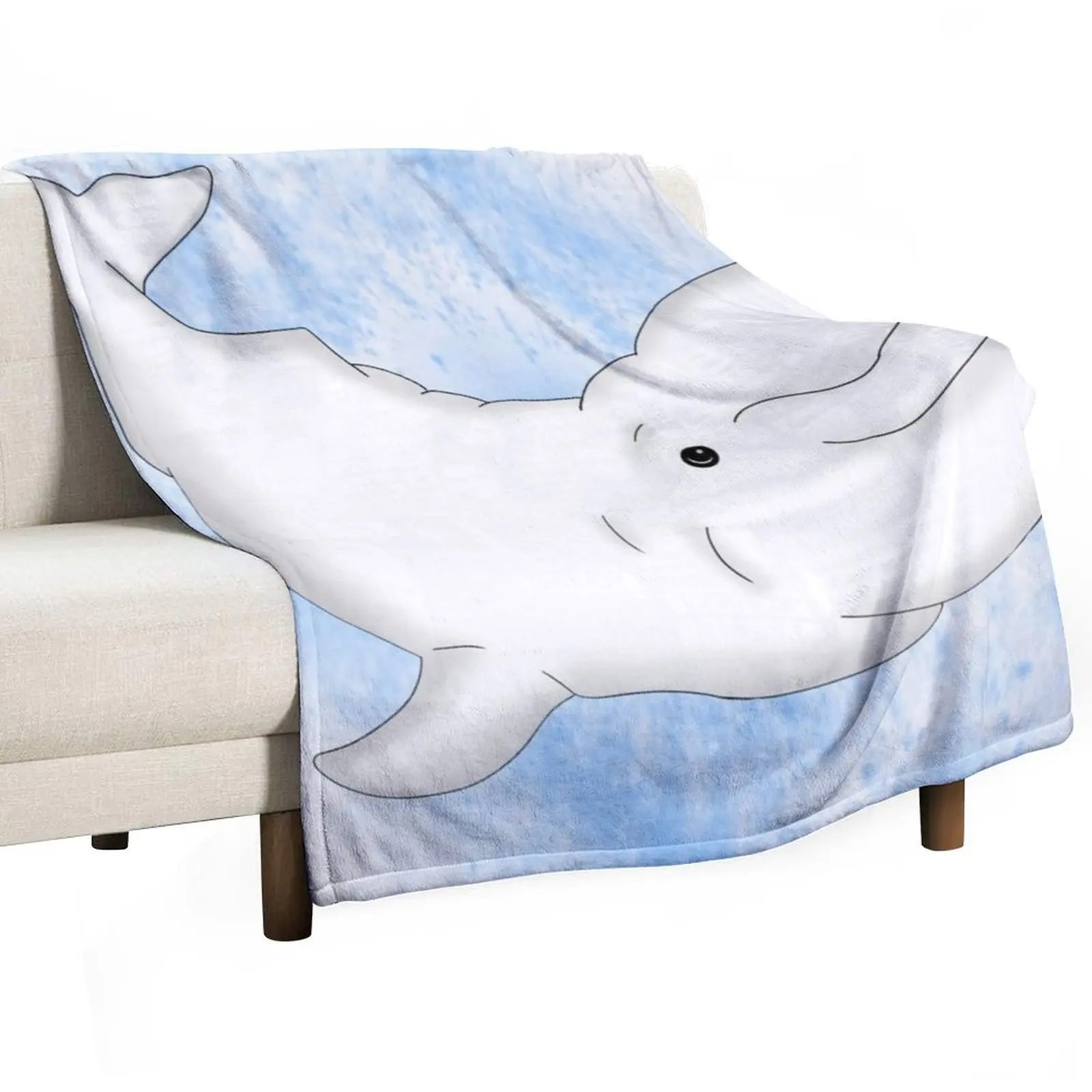 Beluga Whale Throw Blanket Polar Blankets For Baby Flannels Heavy Sofa Throw Beautifuls Blankets