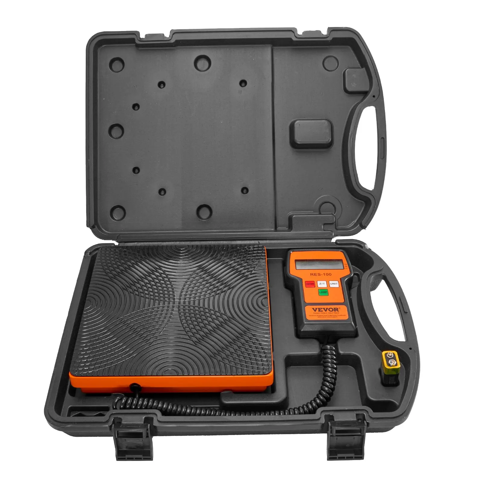 Balança de refrigerante 110 LBS HAVC Balança freon de recuperação de carregamento, com controle remoto com fio, digital eletrônico de alta precisão 2g