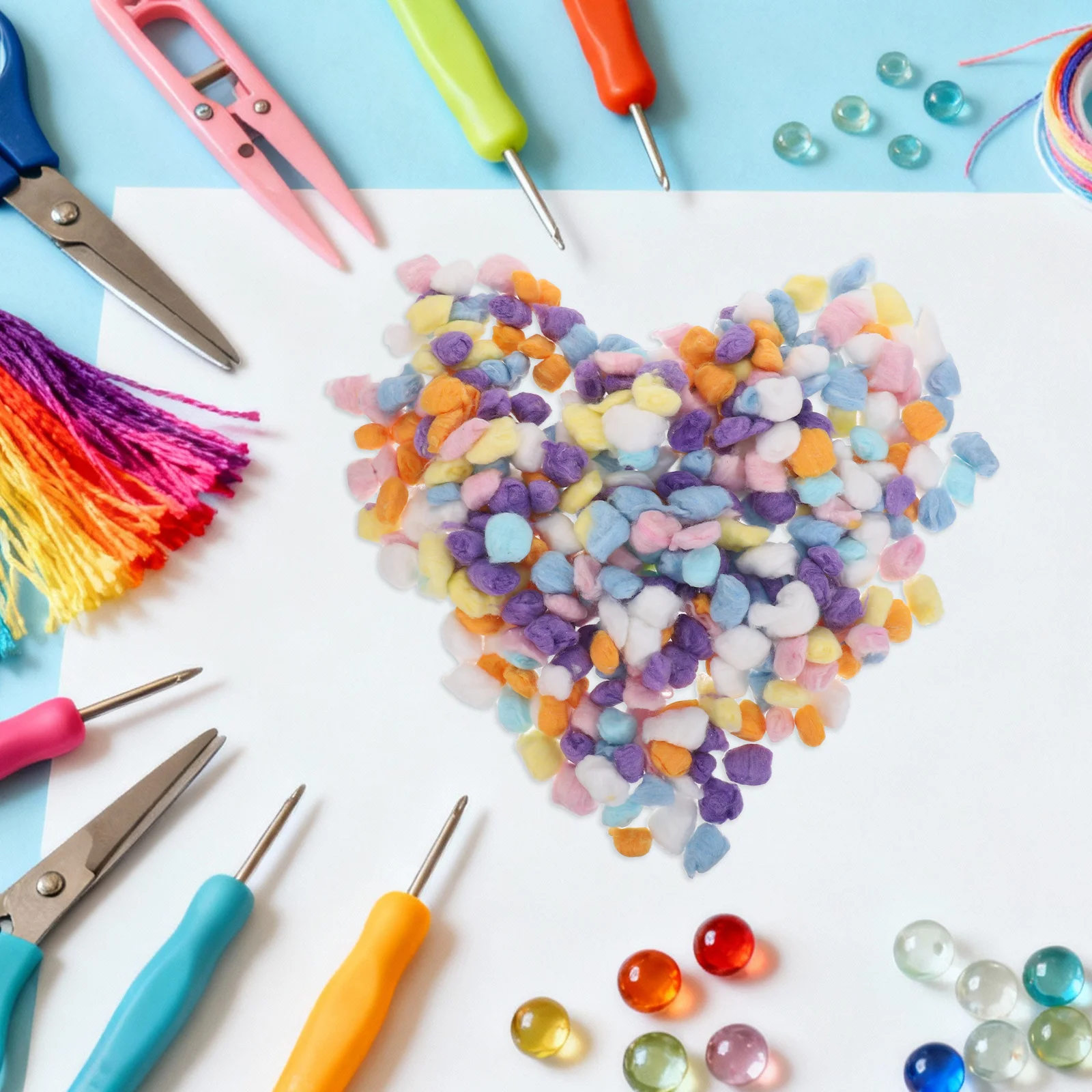 

500G Multicolor Craft Pom Poms Soft Cotton Balls For Diy Arts Classroom Decorative Pompoms Bulk Assorted Colors Handicraft