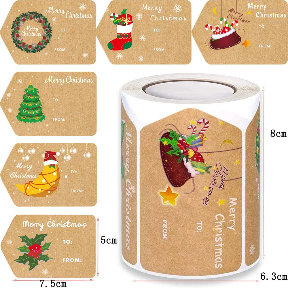200 Stück Zellophan-Weihnachtsaufkleber, Thanksgiving-Party-Dekoration, Rolle, Geschenk, Dankeschön-Umschlagetikett