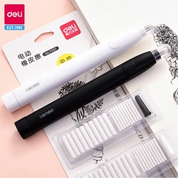 Deli Adjustable Electric Eraser for Sketch Drawing Erasing Writing with Rubber Refills Electric Rubber Pen School Pencil Eraser