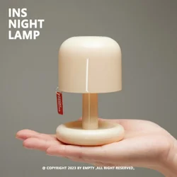 Mini biurkowa lampka nocna o zachodzie słońca Kreatywna lampka nocna LED w stylu grzybka do baru kawowego Wystrój domu Sypialnia