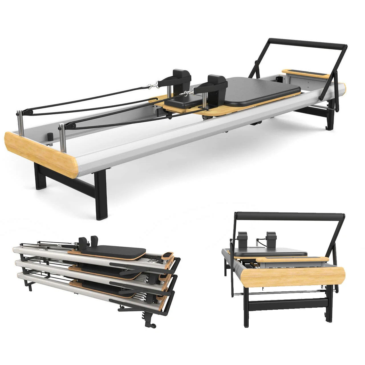 wholesale home pilates reformer bed white aluminium customized studio aluminum steel pilates reformer machine