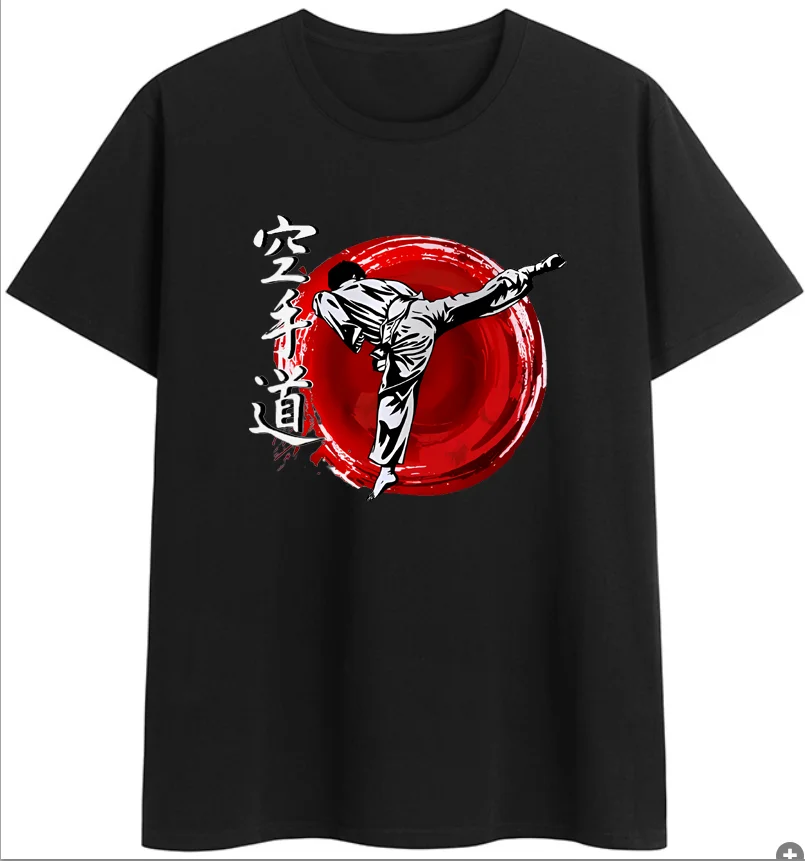 Cute Karate Taekwondo Print Baby Tops, roupas de meninas, camiseta de criança, manga curta infantil roupas, verão Tee, 2022