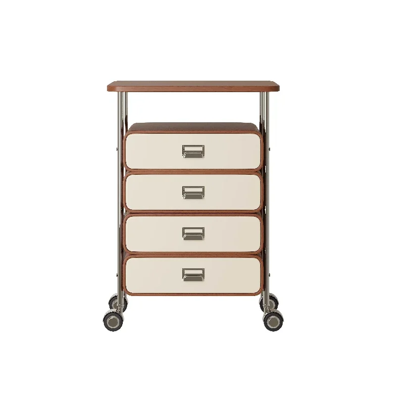 

Simple modern art style chest household living room bedroom wall storage cabinet roller movable cabinet