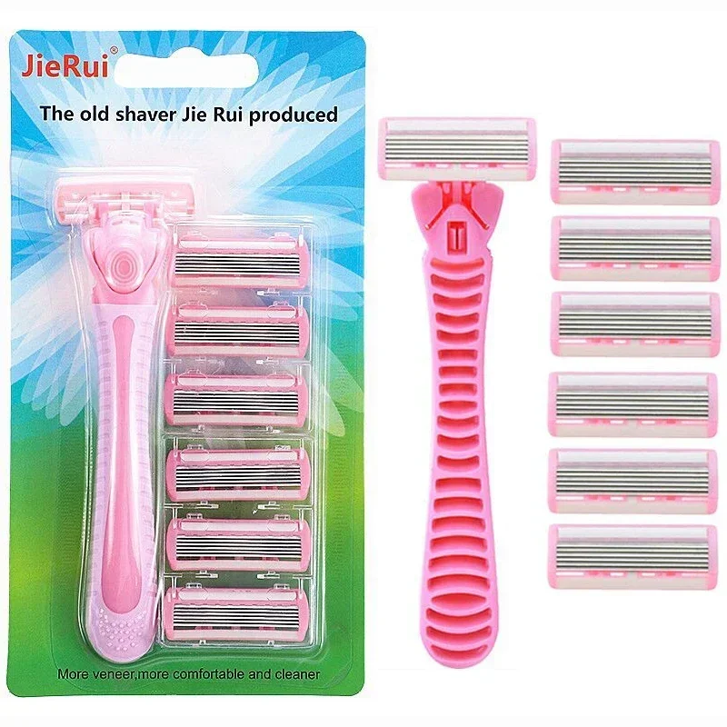 Quality Safety Razor Blade Women Beauty Bikini Hair Removal Shaving Set Venus Shaver Replacement Heads