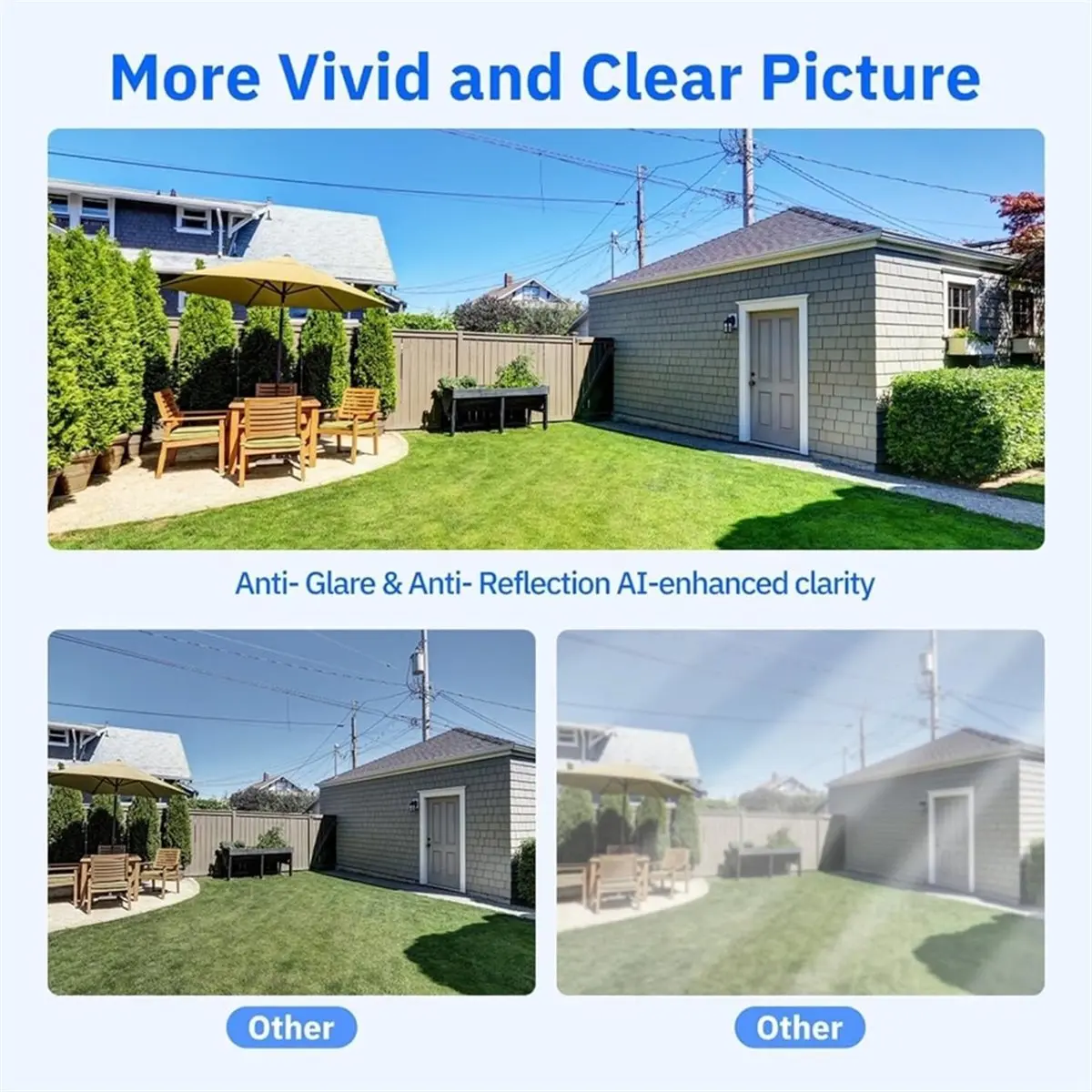 

A78I Window Camera, Safe View Camera with Night Detection, Cameras for Protect Your Home 64 GB Memory Card,2.4G EU Plug