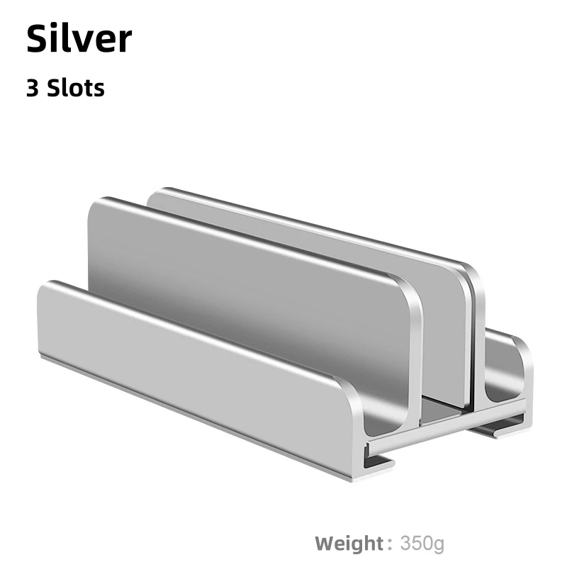 Suporte vertical para laptop monut suporte de mesa para notebook 3 slots larguras ajustáveis suporte de 18 polegadas