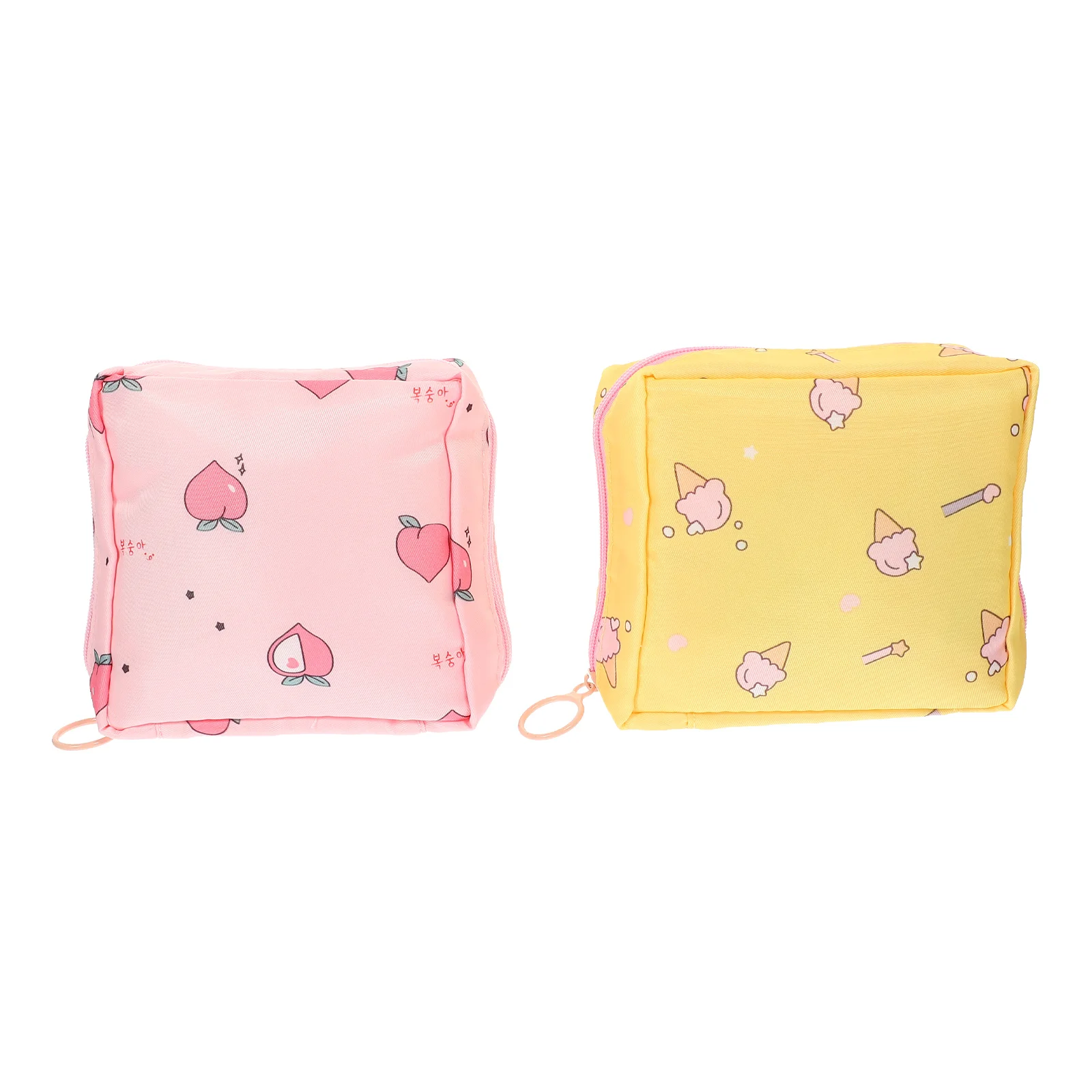 2 Pcs Sanitary Napkin Storage Bag Cute Wallet Menstrual Pads Pouch Towel Holder Nursing Big