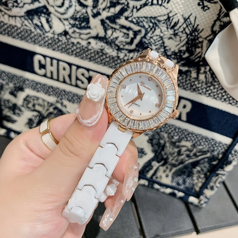 New Exquisite Fashionable French Bracelet Watch Ceramic Is Small And Exquisite Fashionable And Exquisite Watches Perfect Gift