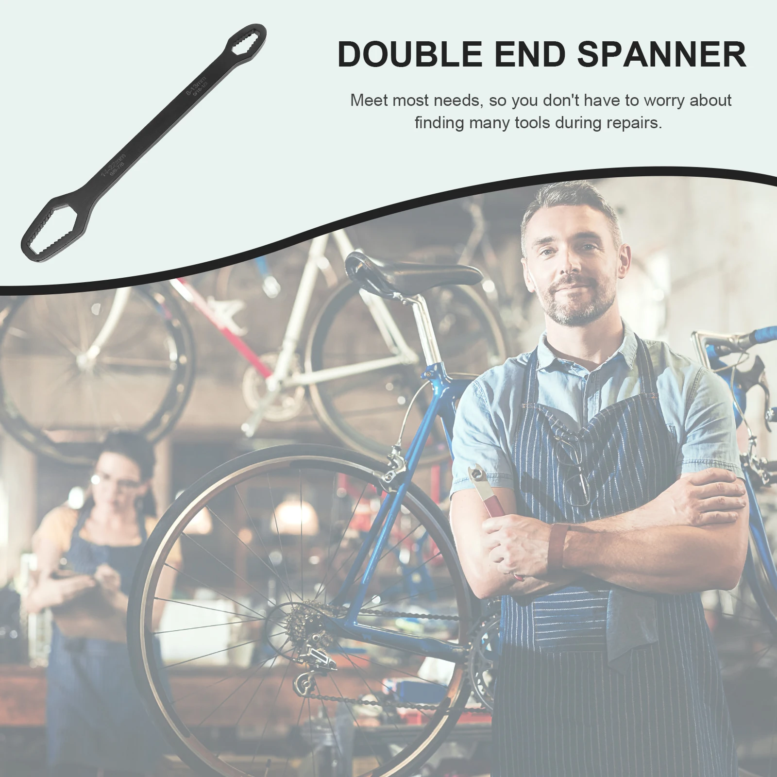

Multifunctional Wrench DoubleHeaded Spanner Screw Nuts Wrench Carbon Steel Large Torque NonSlip Design Multipurpose Tool For