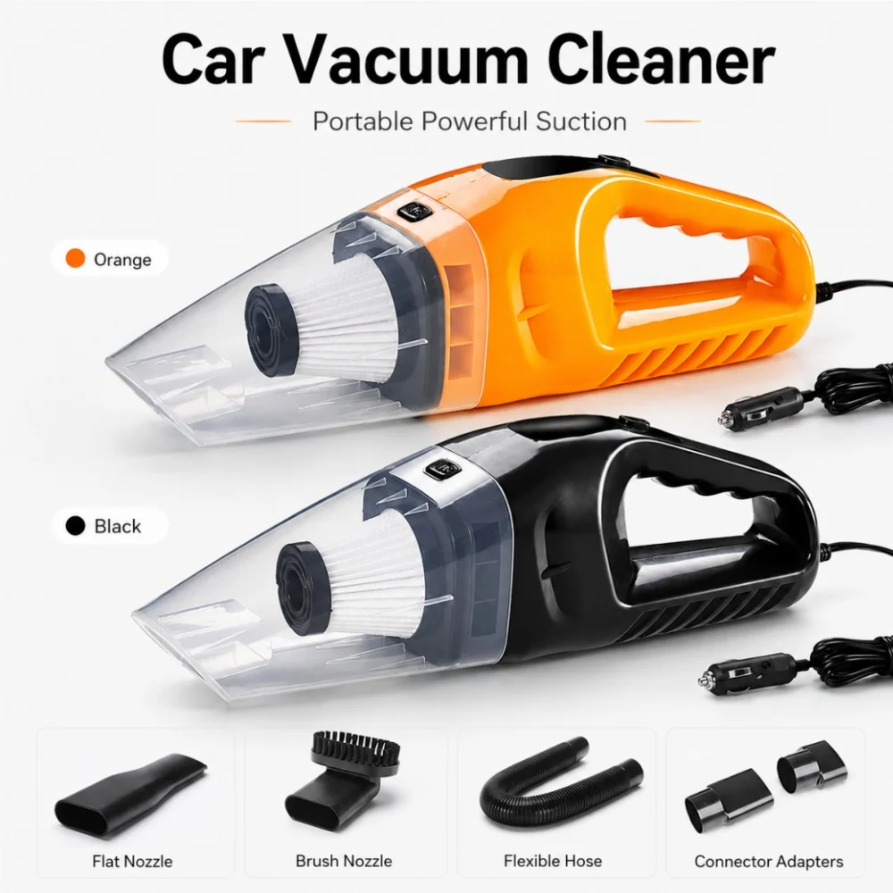 Cordless Car Vacuum Cleaner 9000Pa Strong Suction Handheld Mini Dust Buster Portable Appliance for Auto Home Desktop