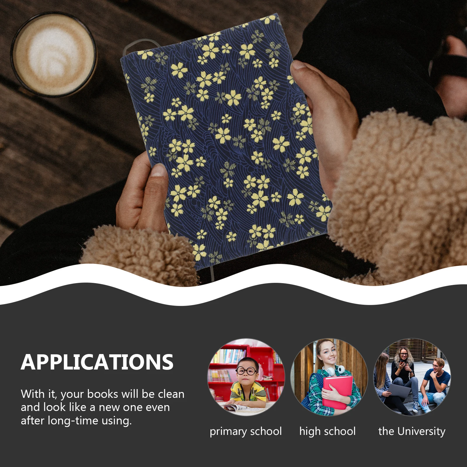 

Fabric Book Cover Covers Girls Sleeve Protector Sleeves for Lovers Handbook Cloth