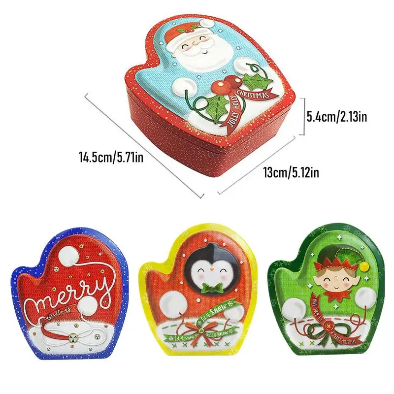 Christmas Tins For Cookies Christmas Treat Containers Set Of 4 Christmas Empty Treat Containers For Food Storage Candy Cookie