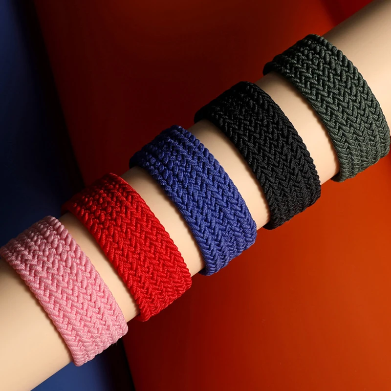 Плетеный нейлоновый ремешок Solo Loop для Xiaomi Amazfit GTS 2 Mini/GTS 2E, ремешок для умных часов, женские браслеты для Amazfit Neo/Bip S U Lite