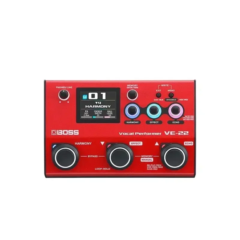 Procesador vocal multiefecto con pedal Looper y efectos vocales BOSS VE-22