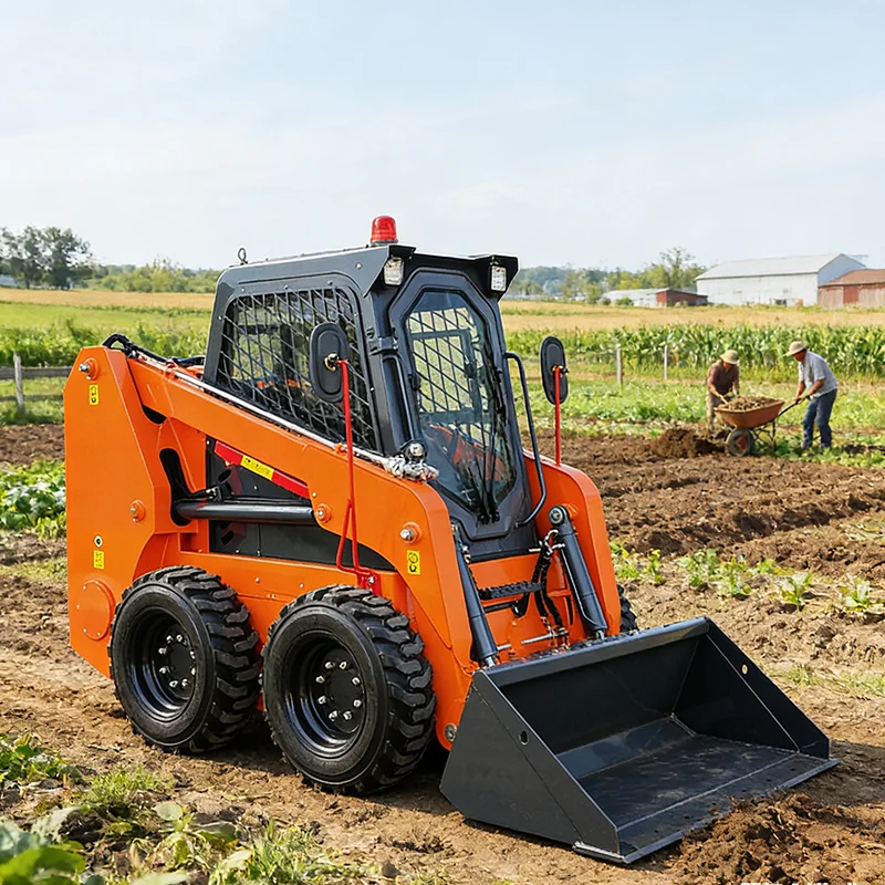 

Customized Mini Skid Steer Loader 600kg Load Capacity Diesel Engine Compact Track Loader High Reliability Construction Machinery