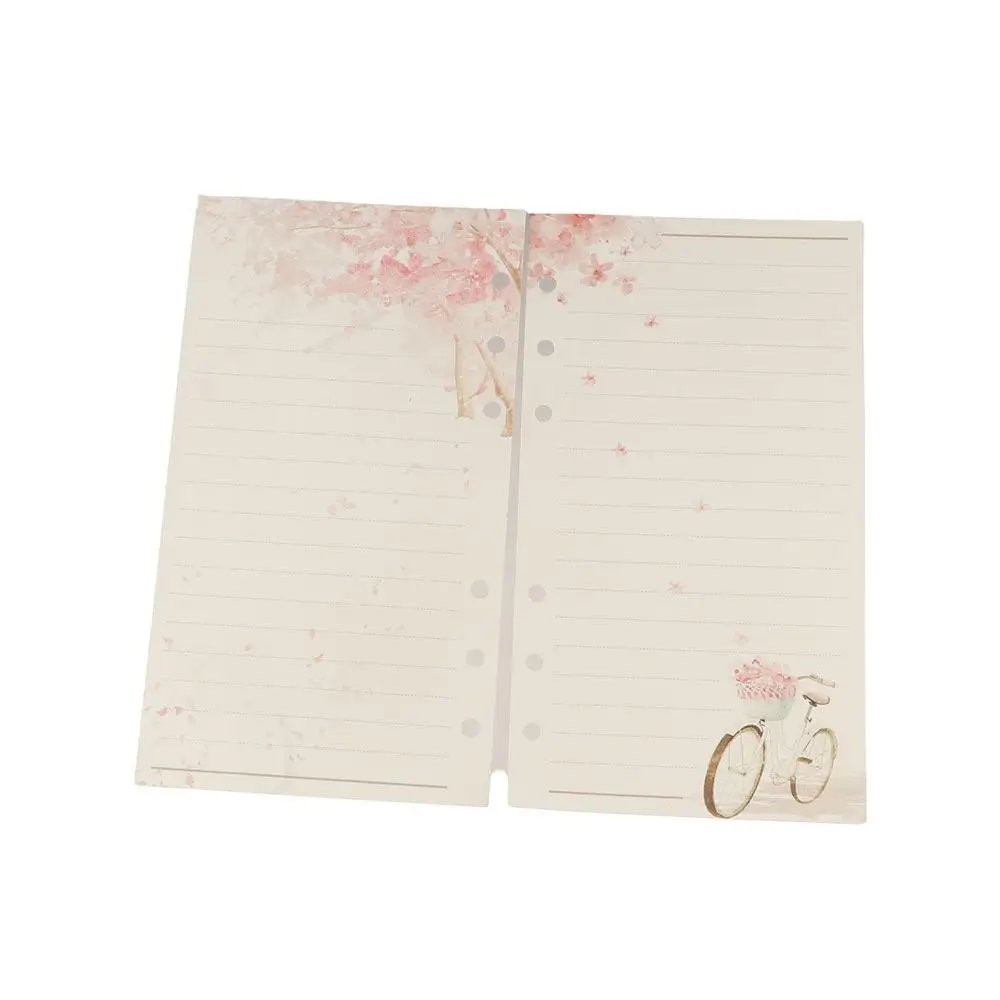 Inserts Paper Line Pages Grid Pages Notebook Refill Sakura And Cat Binder 80 Sheets Loose Leaf A6 Notebook Inner Pages