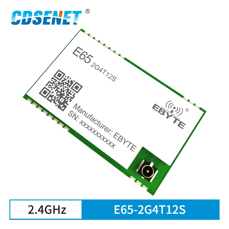 2.4GHz Full Duplex Automatic Frequency Hopping Module 12dBm 800m CDSENET E65-2G4T12S Continuous Transmission IPEX Stamp Hole