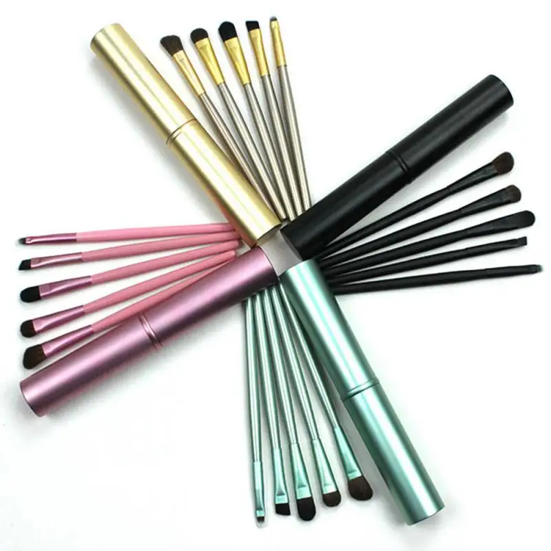 1/2PCS box Professional Travel Portable Mini Eye Makeup Brushes Set Smudge Eyeshadow Eyeliner pennello per sopracciglia pennello per trucco labbra