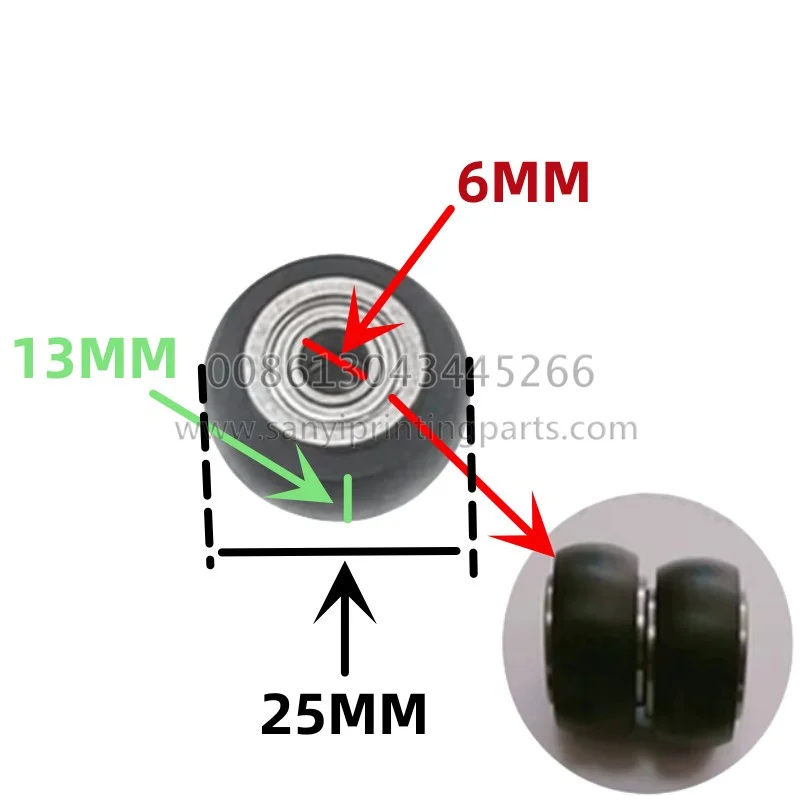 Komori S40 G40 L40 28 26 Printing Machine Feeder Feida paper feeding Front gauge of the paper pressing rubber wheel