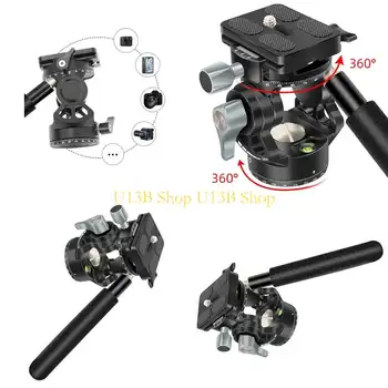 U13B迷你三腳架液壓阻尼雲台,附Arca快裝板和137mm手柄,適用於攝影機,防滑 8 最佳銷售 液頭 - №3