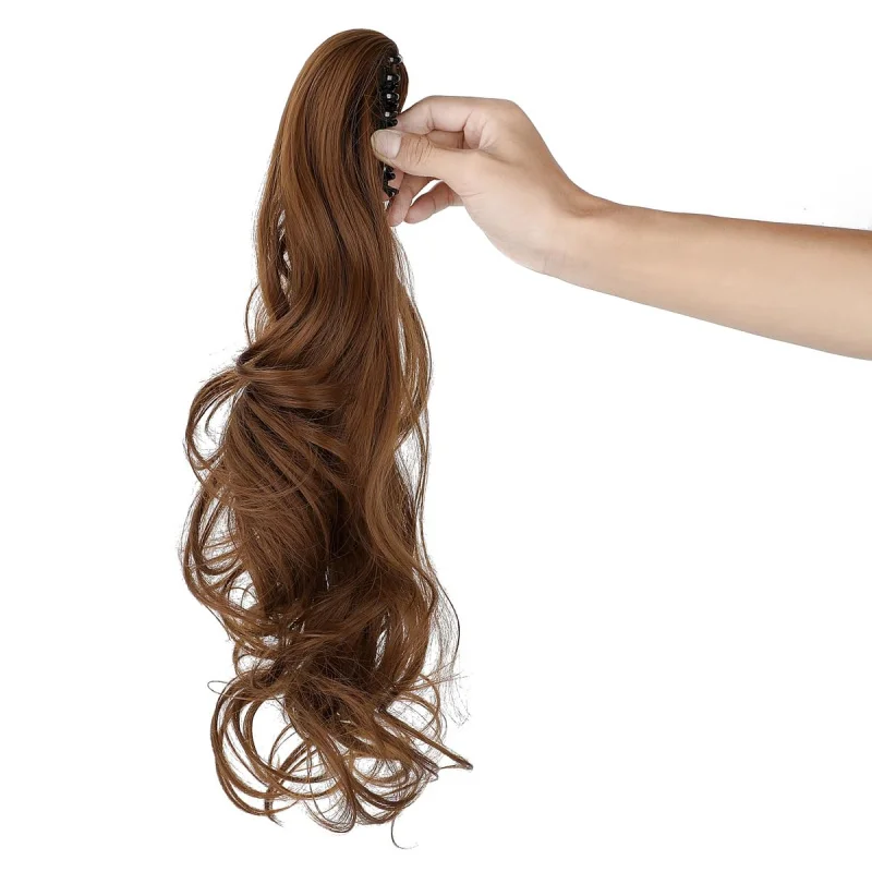 

12-дюймовый волнистый зажим для наращивания волос с хвостиком для женщин, длинный зажим