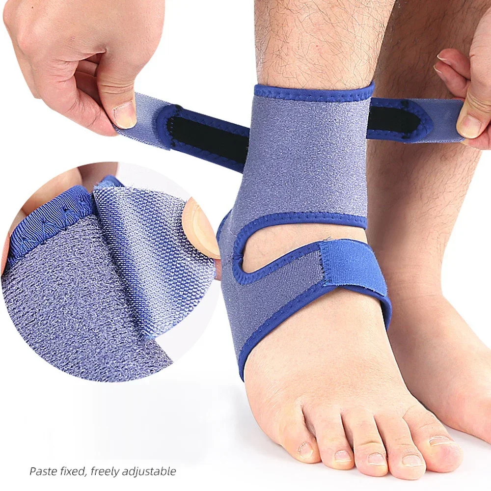 1/2/4Pcs Adjustable Ankle Support Brace, Silicone Heel Pad Breathable Compression Ankle Wrap for Running Sports Gym Men Women