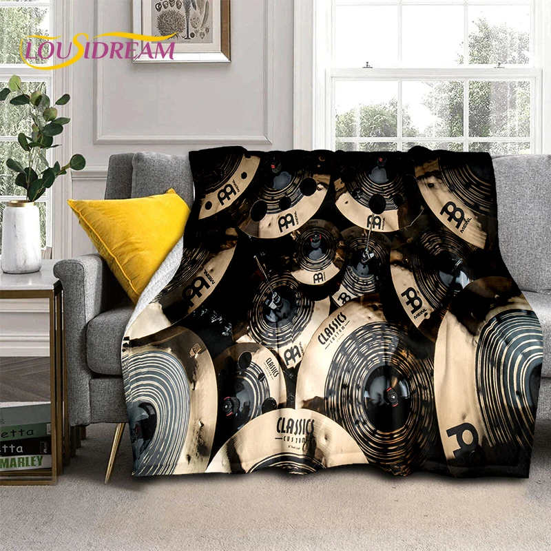 

3D Cymbal DW Drum Kit Drum Set Music Instruments Blanket,Soft Throw Blanket for Home Bedroom Bed Sofa Picnic Travel Office Cover