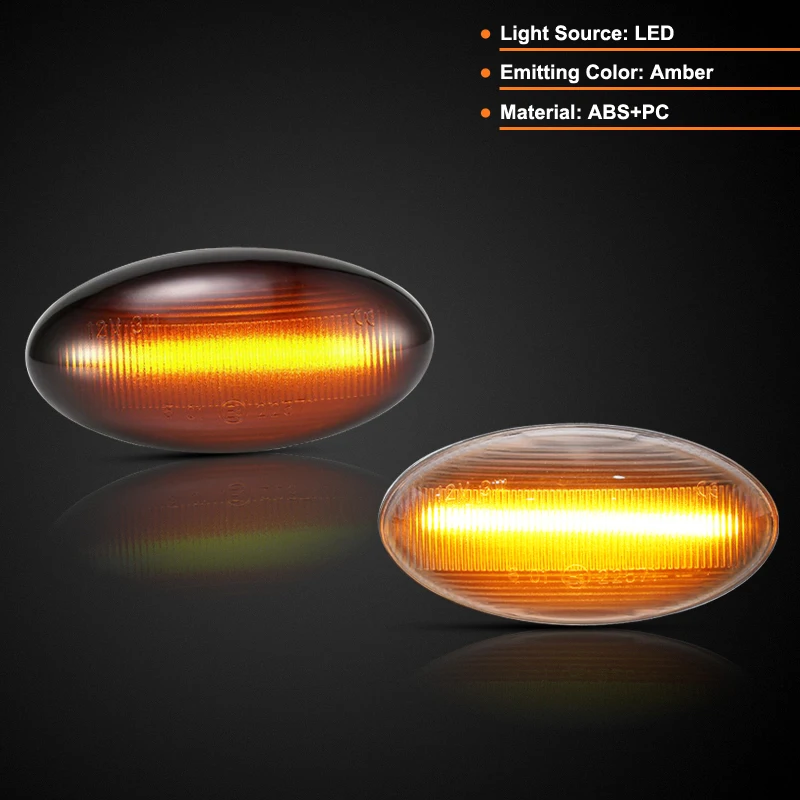 2Pcs LED Side Marker Light For Peugeot 107 1007 108 206 301 307 407 Expert Citroen C1 C2 C3 C4 C5 C6 Jumpy Replace OEM 632570 view 4