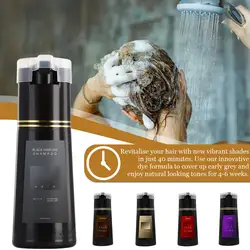 Hair Color Shampoo for Gray Hair 3 in 1 Black Hair Dye Shampoo for Women Men Natural Herbal Safety Nourishing Hair Care Cream