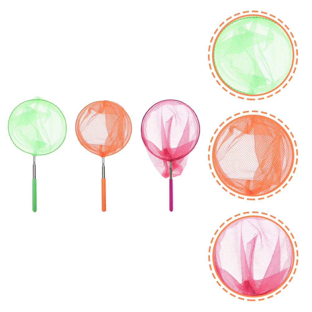 

3Pcs Stainless Steel Fishing Nets Telescopic Butterfly Insect Catcher for Kids Outdoor Nature Exploration Portable Nets