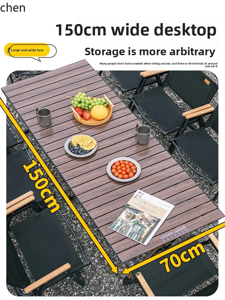 Outdoor Camping Table and Chairs Picnic Equipment Full Set Folding Table Essential Outdoor Supplies