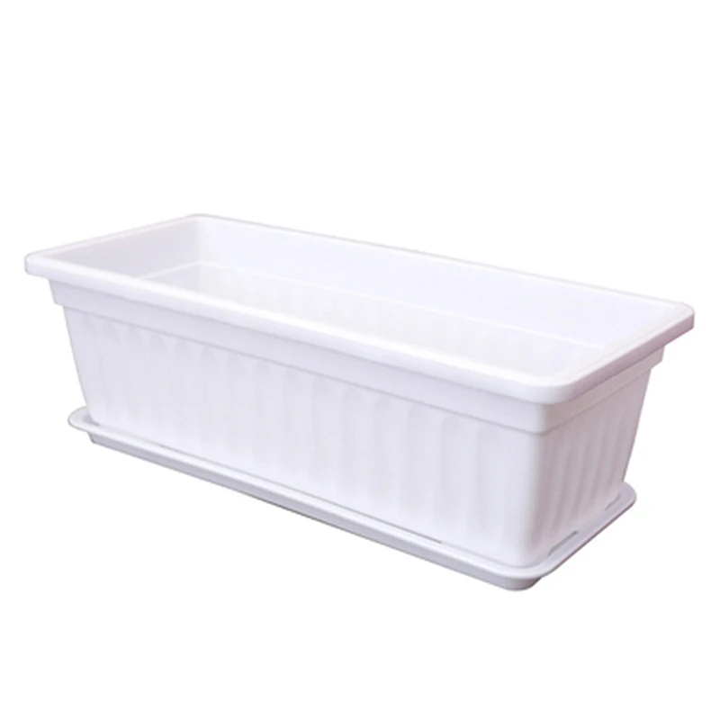 ⊹1Set Plastic Vegetable Planters Rectangular Flowerpots For Balcony Indoor Gardening Breathable Plants Pots Garden Tools
