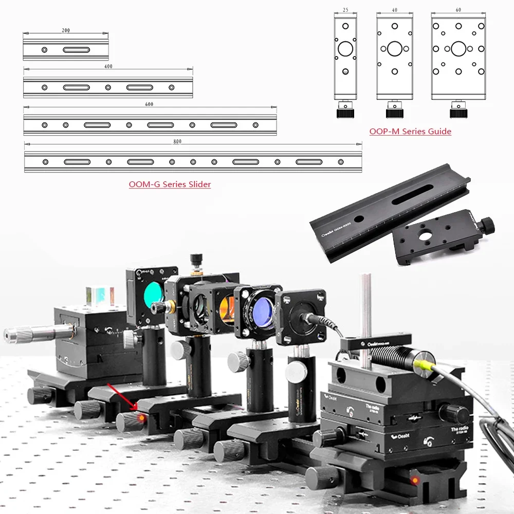 OOM-G OOP-M Series Optical Guide Slider Linear Slide Optical Experiment Stage Linear Moving Table  Scientific Research