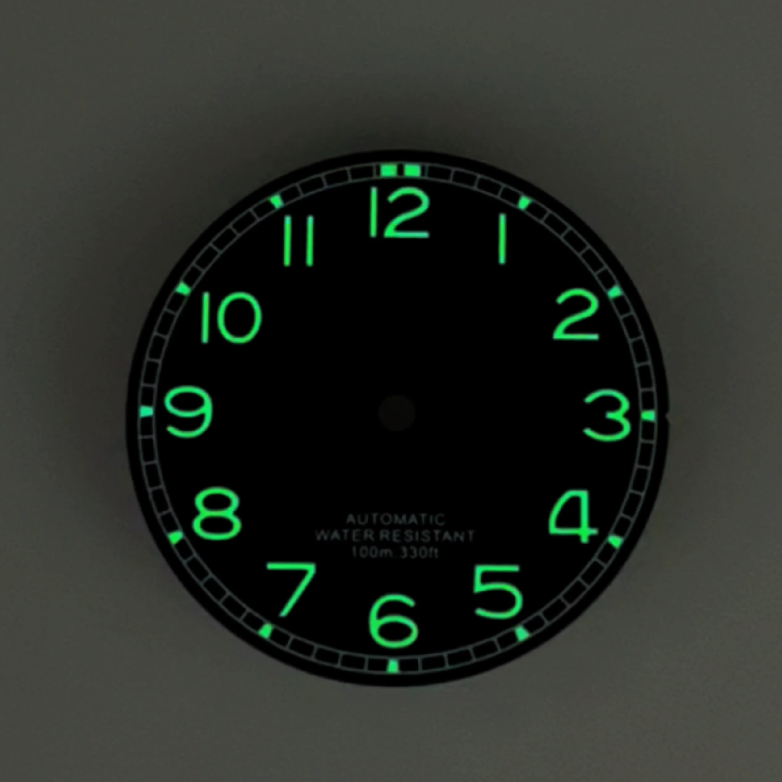 29mm Watch Dial For NH35 NH36 ETA2824 2836 Miyota8215 DG2813 3804 Movement With 12 Hours Number Digital Green Luminous