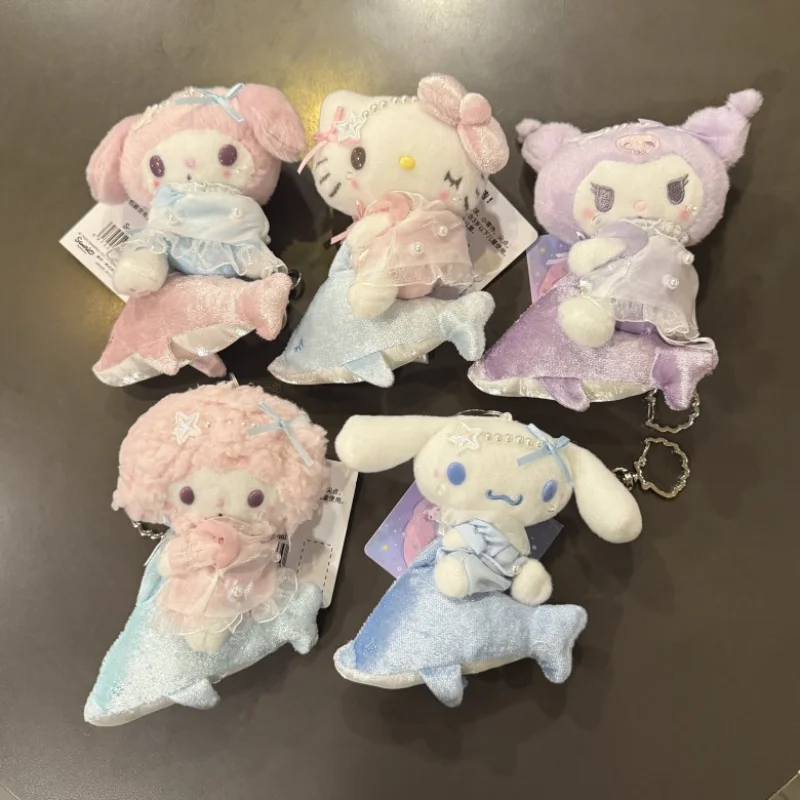 

Sanrios Moonlight Series Dolphin My Sweet Piano Melody Hello Kitty Kuromi Plush Toy Kawaii Bag Pendant Cartoon Keychain Fan Gift
