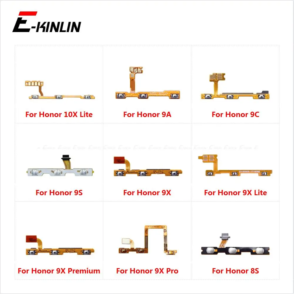 Mute Switch Power Key Ribbon Parts For HuaWei Honor 9S 9A 9C 8S 10X 9X Pro Lite Premium ON OFF Volume Button Control Flex Cable