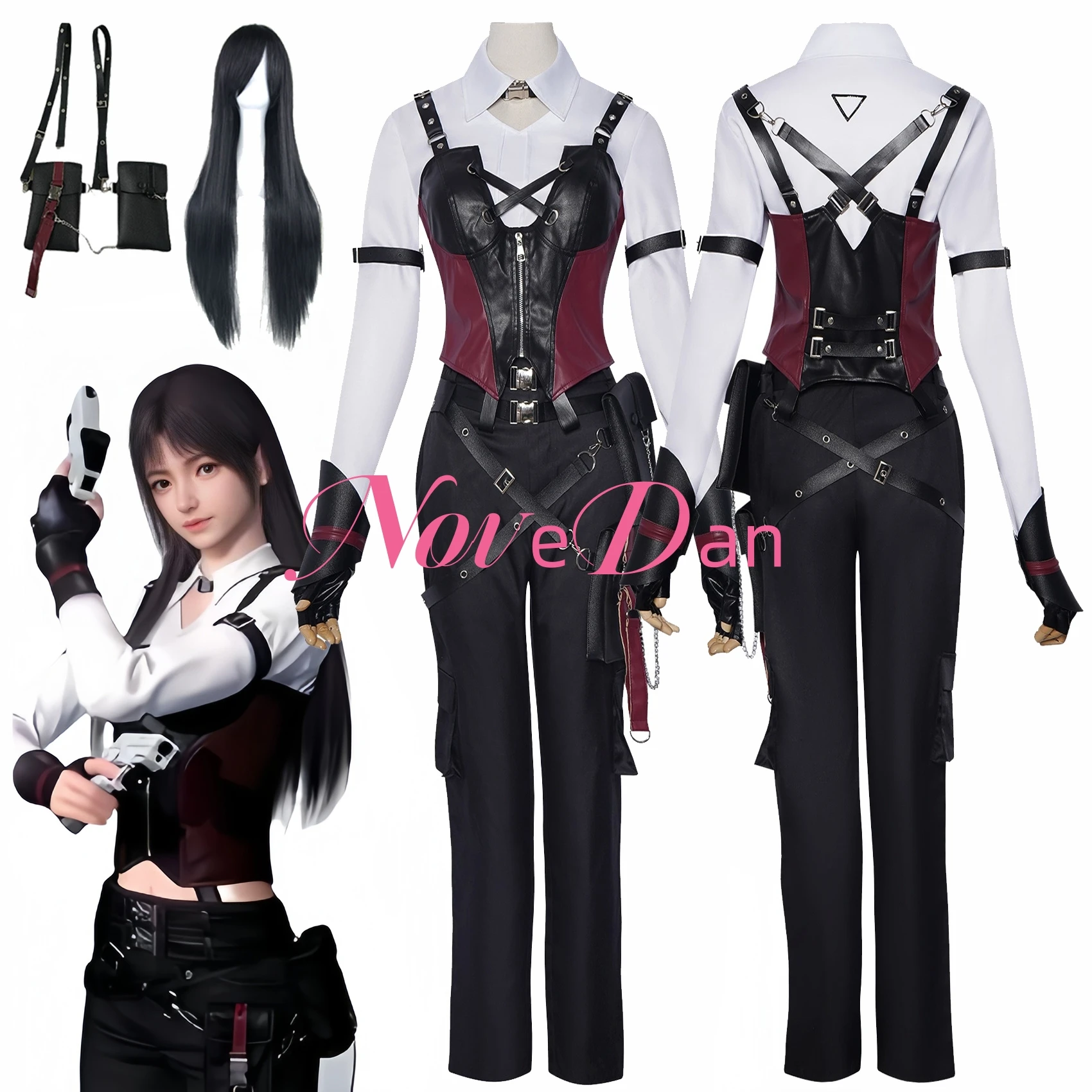 

Game Love And Deepspace Cosplay Anime Xavier SUPACE Heroine Cosplay MC Zayne Rafayel Uniform Wig Woman Female Cosplay Costume