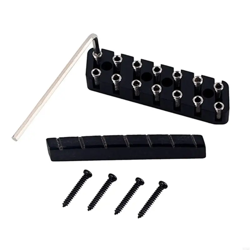 92me 6/7/8 String Tremolo Lock Systemロックナットアクセサリー軽量ヘッドレスギターブリッジポータブル音楽要素
