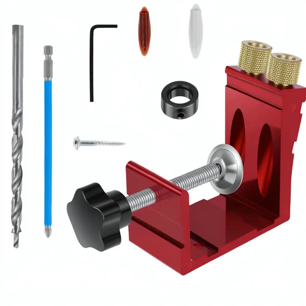 For For LIAN Oblique Hole Jig 15 Degree Drill Guide Woodworking Locator Tool For Furniture Board Splice Fixing Assist