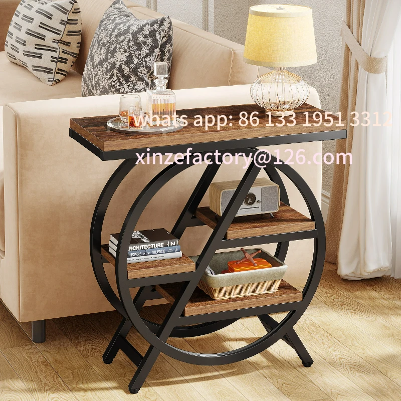 

Customizable American wabi-sabi wind small tea table small apartment living room bedside table