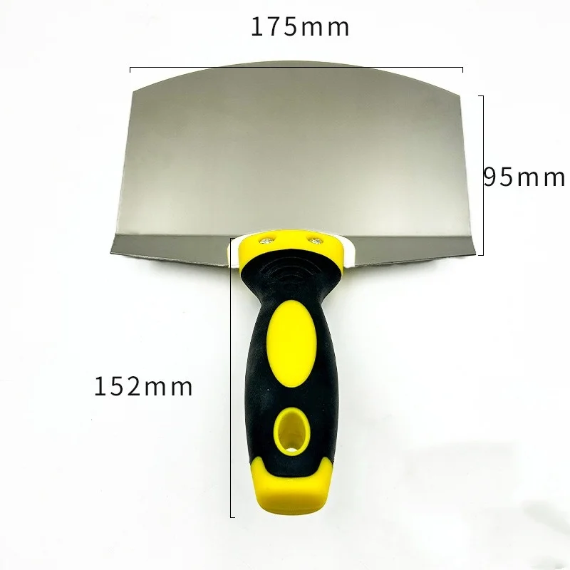 Stainless Steel Putty Knife Wall Paint Plaster Trowel Arc Ash Shovel Paint Feed Filling Scraper Blade Spatula Construction Tools