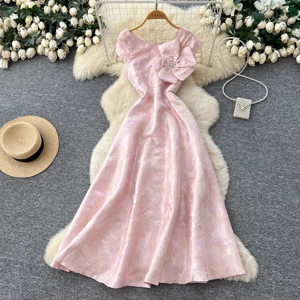 

Off The Shoulder Long Ball Gown Prom Dresses For Woman A-Line Appliques Flower Formal Dress Evening Cocktail Gowns