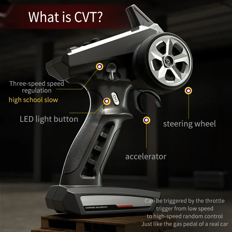1:16 70KM/H Or 50KM/H 4WD RC Car With LED Remote Control Cars High ...