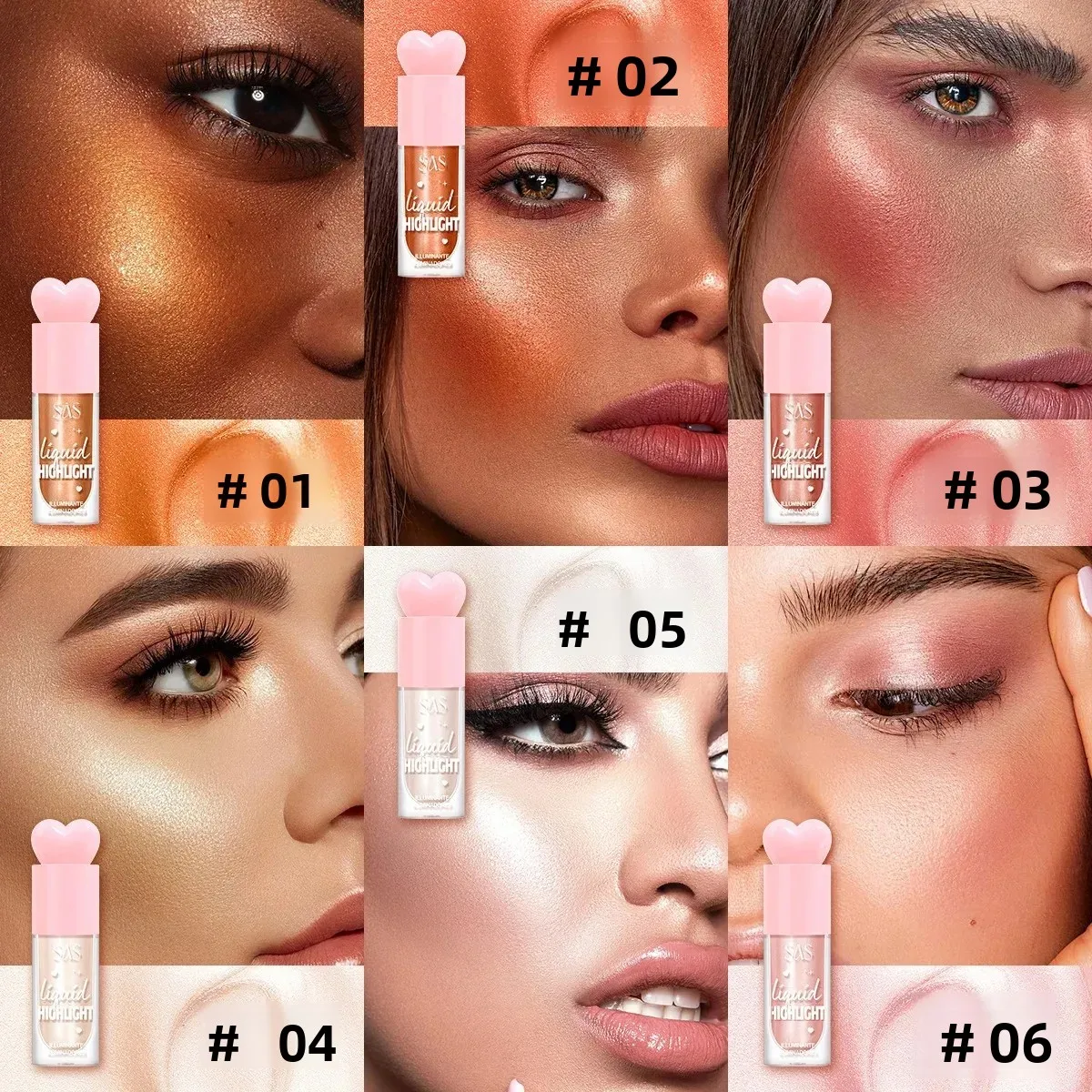 液体ハイライター顔輪郭メイクアップシマー明るく保湿ボディと頬骨エンハンサー