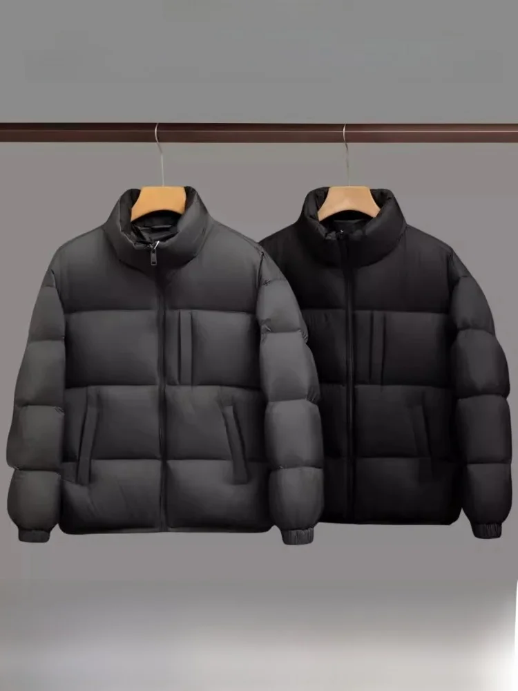 

Waterproof Du down Jaet Men's Thiened Winter Coat Stand Collar Long Sve Zipper Closure Warm Casual Sle Polyester F...